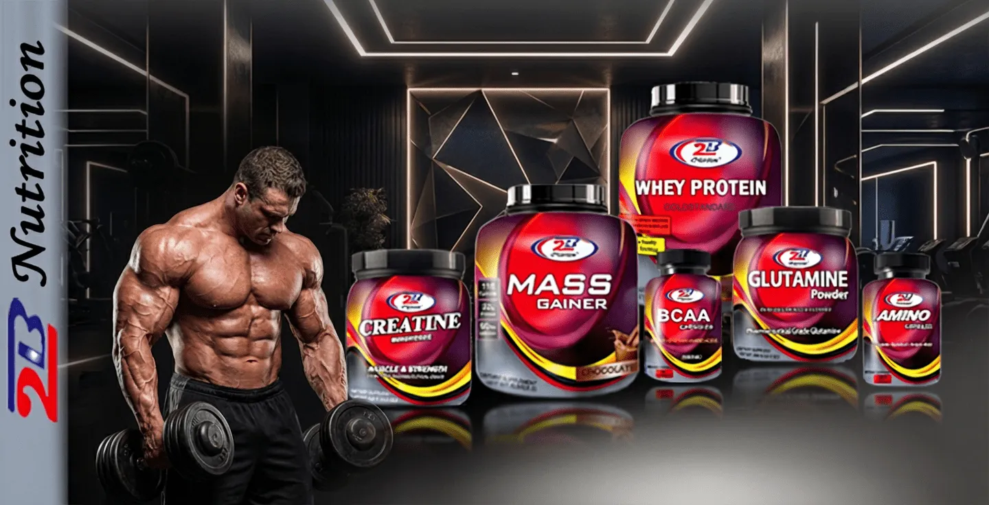 2B Nutrition sports supplements gym banner